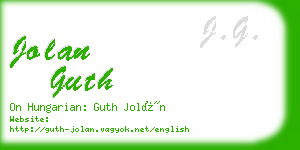 jolan guth business card